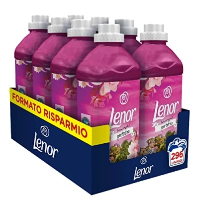Afbeelding van Lenor Geconcentreerde wasverzachter voor wasmachines, 295 wasbeurten (8 x 925 ml), Atmosphere d&#039;Italia Portofino, maxi formaat, parfums elke avond tot een week
