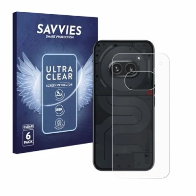 Afbeelding van Savvies Screenprotector voor Nothing Phone (2a) (Achterkant) Folie Beschermfolie transparant (6 Stuks)