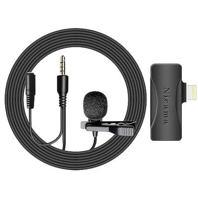 Afbeelding van 1.5M Kabel Lavalier Microfoon, Plug in Microfoon voor Omnidirectionele Condensatormicrofoon iPad iPhone, Kan YouTube en Interviews Opnemen