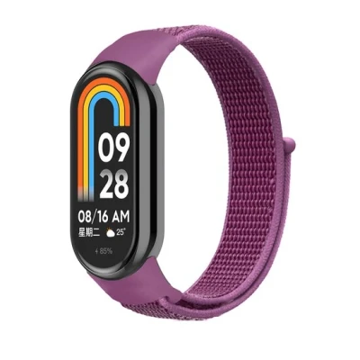 Afbeelding van Sport loop nylon bandje Paars Xiaomi Smart band 8