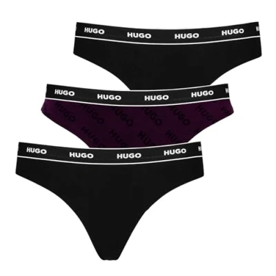 Afbeelding van HUGO Triplet Thong Design String, Bright Purple520, XS, dames, Helder paars 520, XS
