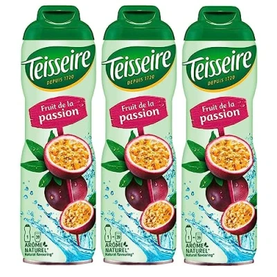 Afbeelding van Teisseire Dranksiroop Passion Fruit/Passievrucht 600 ml siroop die net zo smaakt als de vrucht (verpakking van 3)