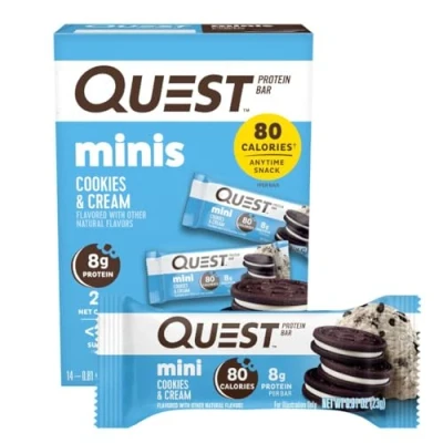 Afbeelding van Quest Mini Bars, Cookies n’ Cream, 14/box
