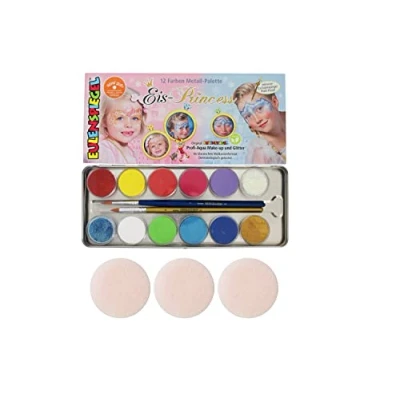 Afbeelding van Eulenspiegel 212219 make uppalet met ijs, veganistische kleuren en penselen, kinderschminken, carnaval, up