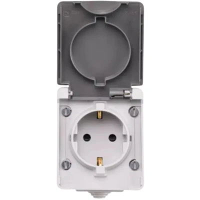 Afbeelding van Opbouw Wandcontactdoos IP55 Grijs