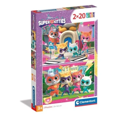 Afbeelding van Clementoni Legpuzzel Super Color Kittens, 2x20st.