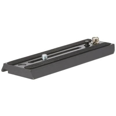 Afbeelding van Manfrotto 509PLONG Piastra per Testa, Serie 509 con Attacco Rapido 1/4&quot; 3/8&quot; Video, Lunghezza 14 cm, in Alluminio, Nero