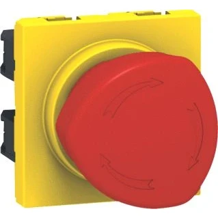 Afbeelding van Legrand noodstopschakelaar mosaic kwartslag 2mod no nc 10a 250v 076602