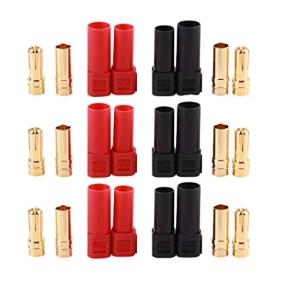 Afbeelding van FLY RC 6 paar Amass XT150 mm banaanconnector mannelijk en vrouwelijk verguld Max. 60A continu / 130A piekstroom voor Lipo batterij ESC PDB motor