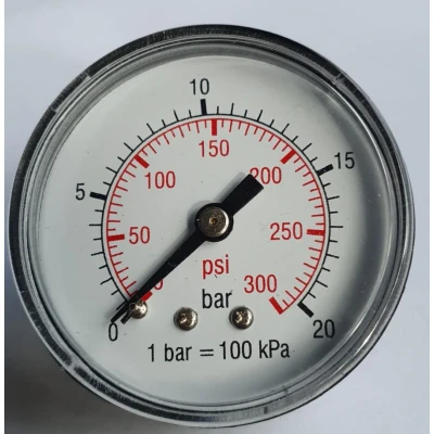 Afbeelding van MANOMETER 1/4&quot; A.A. Ø 50 MM 0 20 BAR