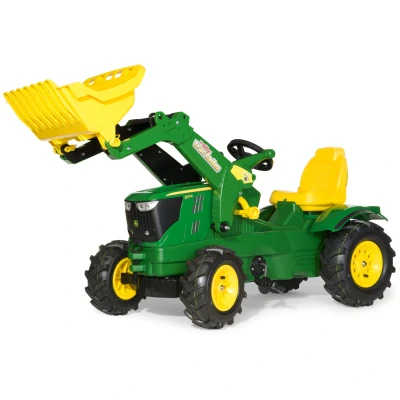 Afbeelding van Rolly Toys rollyFarmtrac John Deere 6210R traptrekker met voorlader en luchtbanden