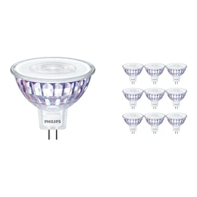 Afbeelding van Voordeelpak 10x Philips Master Value LEDspot GU5.3 MR16 7.5W 660lm 36D 940 Koel Wit Beste Kleurweergave Dimbaar Vervangt 50W
