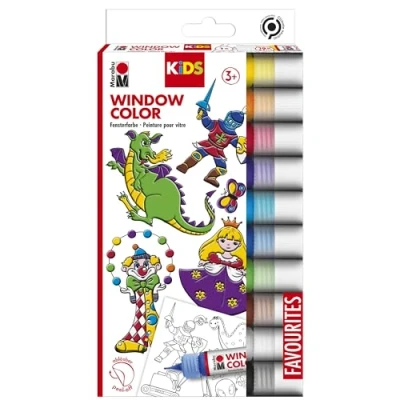 Afbeelding van Marabu Kids Raamverf 10 kleuren x 25 ml