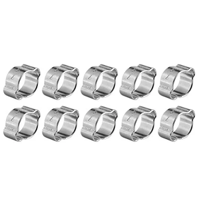 Afbeelding van Walfront 10 STKS Dubbele Oor Slangklemmen Roestvrij Staal Zink Plating O Clips 2 Oren Slangklem Siliconen Rubber Slangen Bevestigingsmiddelen voor Fule Benzine Pijp Buis(7 9Mm)