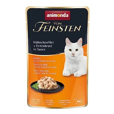 Afbeelding van 18 x 50 g Animonda Vom Feinsten Adult in saus kipfilet + eendenborst nat kattenvoer