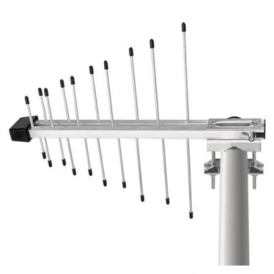 Afbeelding van EMOS DVB T2 buitenantenne met versterker, actieve voor max. signaalsterkte, geïntegreerde LTE en 5G filter, ontvangst op afstand 0 100 km, aansluiting T, DVBT 2 ontvanger