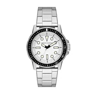 Afbeelding van Armani Exchange Zwartkleurig Roestvrijstalen Herenhorloge met Drie Wijzers en Datum, AX2439