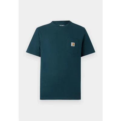 Afbeelding van Carhartt WIP Pocket Tshirt basic, Heren, Maat: Small, Deep lagoon
