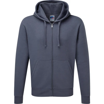Afbeelding van Russell Heren Authentieke Sweatshirt Met Volledige Ritssluiting / Hoodie (Konvooi Grijs) Maat 2XL