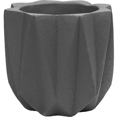 Afbeelding van QUVIO Bloempot cement 15 x 14 cm Donker grijs