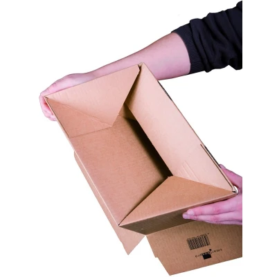 Afbeelding van SendProof® Postpakketdoos golfkarton 160x130x70mm met autolock bruin 10 stuks