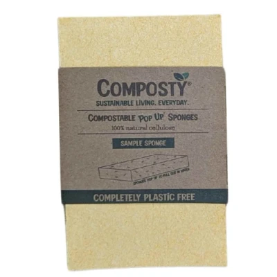 Afbeelding van Composty Magic &#039;Pop Up&#039; Eco Sponges Geel 1 st.