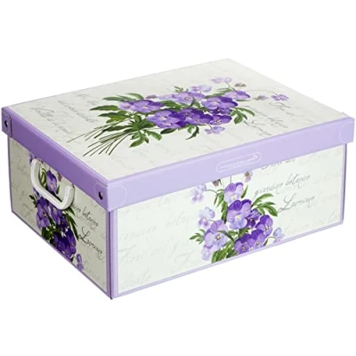 Afbeelding van Kanguru la coperta con le maniche COLLECTION MIDI VIOLETTE PROFUMATA opbergdoos, papierboard, meerkleurig, 32 x 42 17,5 cm