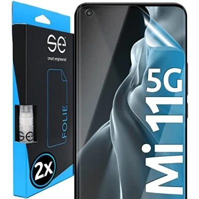 Afbeelding van 3D Screenprotector voor Xiaomi Mi 11 5G [2 stuks smart engineered] Volledig dekkende, transparante screenprotector, vriendelijk beschermhoesjes, Geen glas maar TPU folie