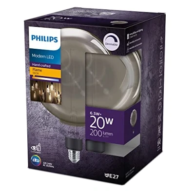 Afbeelding van Philipsilips classic led lamp bol e27 6w 200lm 1800k cri80 dimbaar wit ip20 dxl 202x286mm 31539600