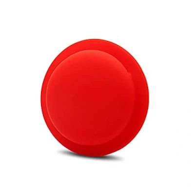 Afbeelding van CoverKingz Siliconenhoes compatibel met AirTags 2021, klevend, Air Tag, zelfklevende hoes, kleefhouder, AirTag sticker, siliconen case, houder rood