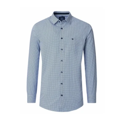Afbeelding van Redmond Comfort Fitlangarm Overhemd, Heren, Maat: Large, Blau