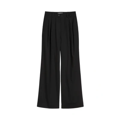 Afbeelding van Marc O&#039;Polo Weite Bundfalten Broek, Dames, Maat: 32, Black