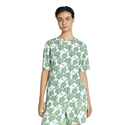 Afbeelding van Puma Blossom TEE Tshirt print, Dames, Maat: Small, Archive green