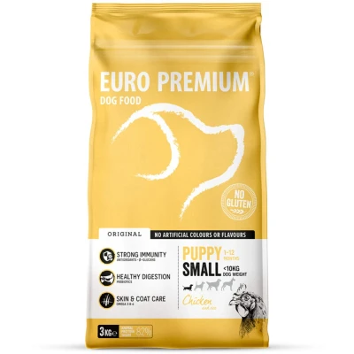 Afbeelding van 4x Euro Premium Puppy Small Kip Rijst 3 kg