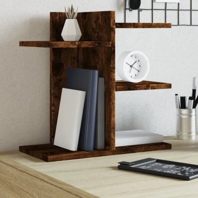 Afbeelding van Bureau organiser 42x21,5x42 cm bewerkt hout gerookt eikenkleur
