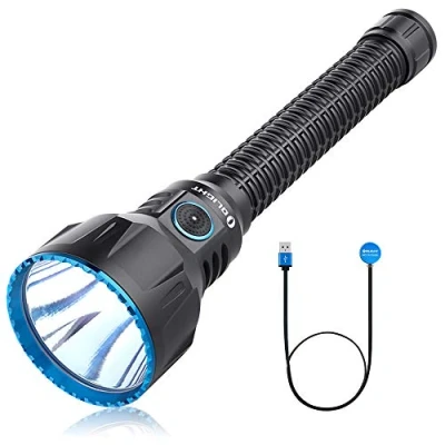 Afbeelding van OLIGHT Javelot Turbo NW Led zaklamp, USB oplaadbaar, MCC3, magnetische oplaadkabel, zoeklamp, met 1300 lumen, meter lichtbereik helder, 4 lichtmodi voor jacht en redding, zwart