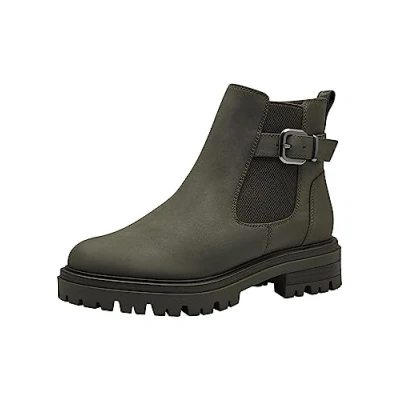 Afbeelding van Tamaris Online Exclusive Korte laarzen, Dames, Maat: 36, Olive Kunststof