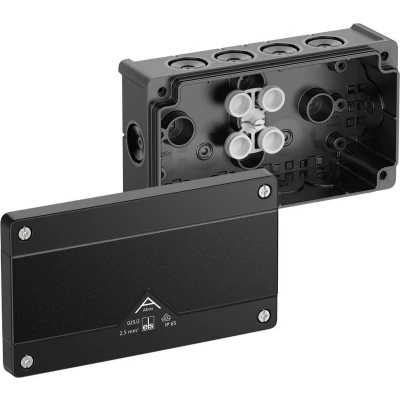 Afbeelding van Spelsberg Abox 025/2 L/sw Aftakkast (l x b h) 87 152 52 mm Zwart IP66 1 stuk(s)