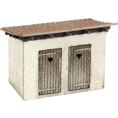Afbeelding van MBZ 14442 N dubbel buitentoilet Lasercut bouwpakket