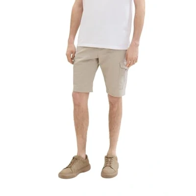 Afbeelding van TOM Tailor Shorts, Heren, Maat: 33, Beige structure print