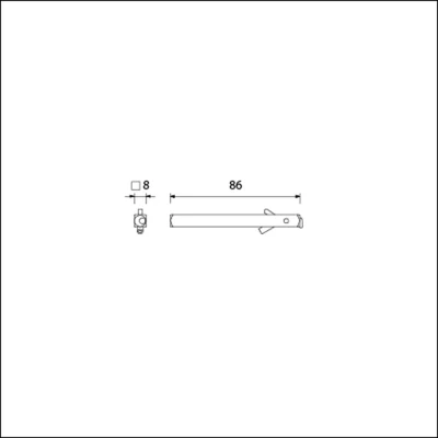 Afbeelding van AMI wisselquickstift met kantelaar 8 x 86 mm