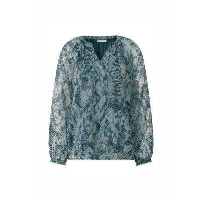 Afbeelding van Street One Blouse, Dames, Maat: 34, Blau