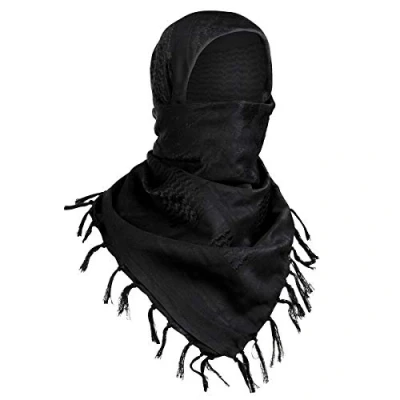Afbeelding van FREE SOLDIER Halsduk/huvudduk Shemagh, Pali Scarf Taktisk Arabian Desert Scarfs Unisex triangelscarf, 110 * cm,kamouflage svart