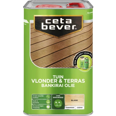 Afbeelding van CetaBever Vlonder &amp; Terras Bankirai Olie Beits 4 liter Kleurloos