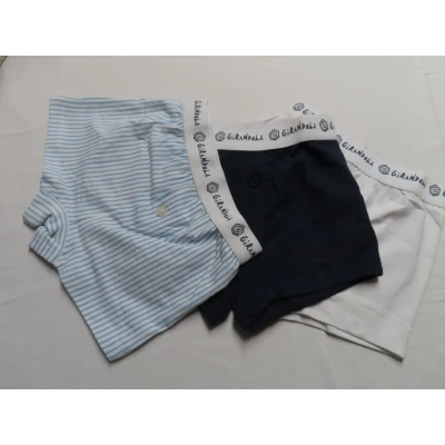 Afbeelding van Boxershort 3 Pack Jongens Wit , marine streepje blauw jaar 98