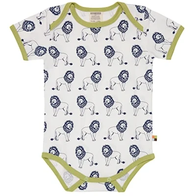 Afbeelding van loud + proud Unisex baby korte mouwen bedrukt, GOTS gecertificeerd Body, Ultramarijn, 86/92, 86/92 cm