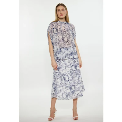 Afbeelding van Dreimaster Blouse, Dames, Maat: 42, Marine weiss