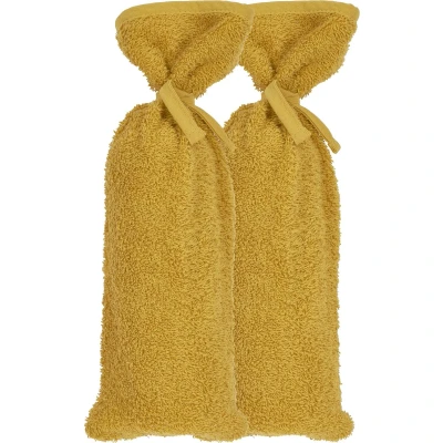 Afbeelding van Meyco basic badstof kruikenzak set van 2 honey gold