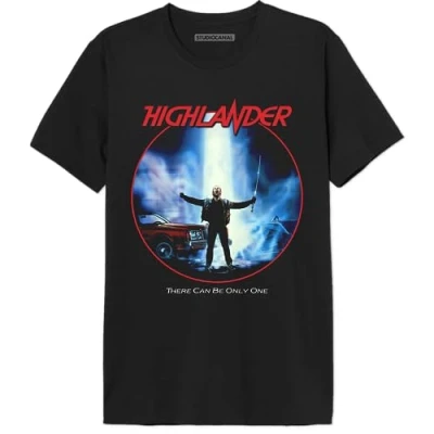 Afbeelding van Highlander &quot;There Can Be Only One&quot; MEHILDRTS001 T shirt voor heren, Zwart, maat S, S