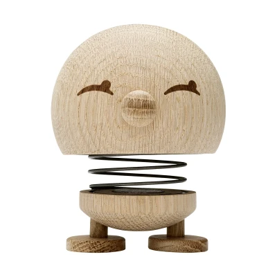 Afbeelding van Hoptimist Scandinavisch design Medium Bimble van hout hoogte 10 cm, diameter 7,5 cm Raw Oak